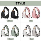 Baby Sling Carrier For Toddler Portable Adjustable Non-slip Hip Seat Black Mesh