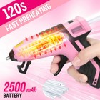 3 6v Rechargeable Cordless Hot Glue Gun Fast Preheating 20pc Stick Usb-c
