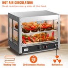 2-tier Commercial Food Warmer Display Countertop Pizza Cabinet Case 800w