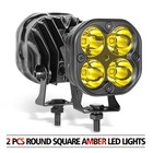 3 squadron Sport Amber Yellow Led Spot Cube Pod Pair Driving Lights Wire Harness