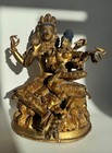 Nepalese Gilt Bronze Hindu Deity Sculpture Divine Couple