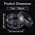 10 Gram 20 Count Sample Containers  Small Plastic Containers With Lids  Empty