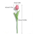 Artificial Pu Real Touch Tulip Bouquet 10 Heads Floral Decor For Home Wedding