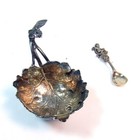 Sterling Silver Salt And Spoon - Signed Germany And Hallmarked