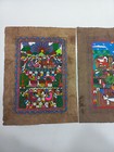 Set Of 3 Amate Bark Paintings Native Ethnic Mexican Folk Art Wall Deco 15 