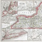 1886  New York  State  Map Original   18x12   Long Island - Manhattan - Hudson