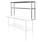 Stainless Steel Commercial Wide Double Overshelf - 60  X 12  - For Prep Table