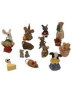 15 Hallmark Vintage Merry Miniature Figures Doll House Pet Figurine 1980-90s
