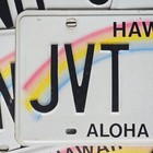 One Hawaii Rainbow License Plate     free         Nice Random Aloha State Hi Tag