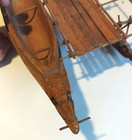 Estate Sale Rare Papua New Guinea Carved Wood Model Canoe Vintage Antique