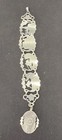 Rare Vintage Silver Don Quixote Wide Panel Link Bracelet Spanish Landscape Scene