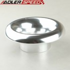 5  Inch Silver Velocity Stack Short Ram  Cold Air Intake Turbo Horn Adapter Us