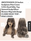 Jbextension    claire     W  Bangs Hard Silky Top  22 In