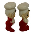 Vintage Japan Elf Pixie Cooks Porcelain Figurines Red Teapot Chef Hat   read