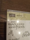 Stampin  Up  Half Full Rubber Cling Stamp Set - White Christmas  Wine  Humor Fun