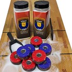 Shuffleboard Pucks W  2 Cans Shuffleboard Wax  High Speed 2 5 16  58  Chrome