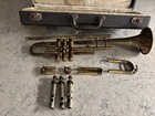 Vintage Restored Concertone 1940s Peashooter Trumpet W  Case And Mouthpiece