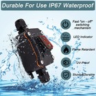 12v Inline Cord Switch Ip67 Waterproof  Outdoor On off Toggle Dc    