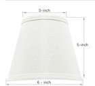 Small Lamp Shade Set Of 6 Chandelier Shades 3  X 6  X 5  White Linen Lampshade C