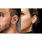 3pairs Stainless Steel Circle Huggie Hoop Ear Studs Earrings Mens Womens 18mm
