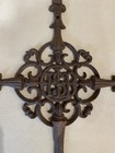 18 Inch Cast Iron Metal Large Cross Ornate Western Rustic Wall Decor