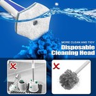Disposable Toilet Brush Set With 48 Refills  Wall Mounted Cleaner For Bathroom