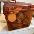 Estate Sale Vintage Sewing Box Filled With Buttons   Sewing Items 2 8 Lbs