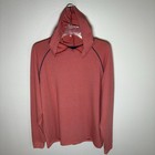 New Men s Footjoy Horizontal Stripe Hoodie Golf Midlayer - Red white - Medium M