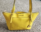 Michael Kors Ciara Large East West Zip Top Tote Bag Sunshine Yellow
