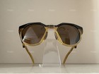 Vintage Oakley Hstn Sunglasses Oo9242 Clear Brown Frame With Black Trim Prizm