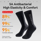 Rockbros Cycling Socks Reflective Crew Length breathable cushioned Socks 3 Pairs