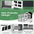 47  Wooden Rabbit Hutch Outdoor Chicken Coop Indoor Bunny Cage Pet House W  Run