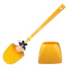 Donald Trump Toilet Brush Yellow Pole Holder Bathroom Cleaning Tool Set  Fun Toy