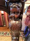 Antique Renaissance Revival Wooden Fireplace Mantel  Mahogany Hand Crafted 