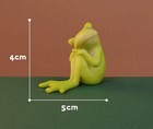 Frog Resting Statue Garden Sculpture Miniature Tabletop Figurine Home Decor Gift