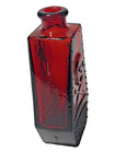 Wheaton Skull   Crossbones Poison Bottle Ruby Red Coffin Shaped 1970s 3  No Cork