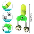 20x Led Night Fishing Bite Bait Alarm Twin 2 Bells Light Rod Tip Clip Alert Ring