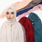 Women Ladies Cotton Hijab Scarf Shawls Rhinestone Muslim Wrap Muffler Scarves