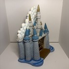 1997 Walt Disney World Cinderella Castle Photo Frame Blue Heavy Ceramic 