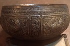 Masterwork Burmese Thabeik Bowl - Deep Repouss   - High-def Embossed Figures