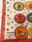 Vintage 1971 Zodiac Astrology Linen Tea Towel Mint Kitchen Calendar Mid Century