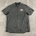 Nike Georgia Bulldogs Mens Large 1 4 Zip Pullover Windbreaker Swoosh Black