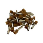 100pcs 8 Gauge Wire Ferrule Connectors Wire Ferrules Terminals Insulated Brown