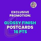 1000 Personalized Custom 4 x6  Double Sided Uv Coated Glossy Marketing Postcards