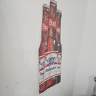 Vintage Late 1980s Budweiser Beer Bottles Embossed Metal Sign 30 x13  