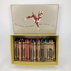 Vintage 1960s Crayola Crayons With Deer Fawn Trimfoot Shoe Box Made In Usa