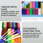 Polymer Clay Modeling Set 26 Colors With 5 Sculpting Tools   Oven Bake Molding