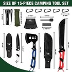 Mossy Oak Hatchet And Machete Knife Set With Sheath Stainless Steel Durable Usa