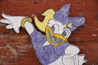 Daisy Duck Store Display Cartoon Wood Sign Artwork Animation Disney Vintage