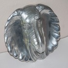 1987 Arthur Court Elephant Head Serving Tray 3d Trunk Handle